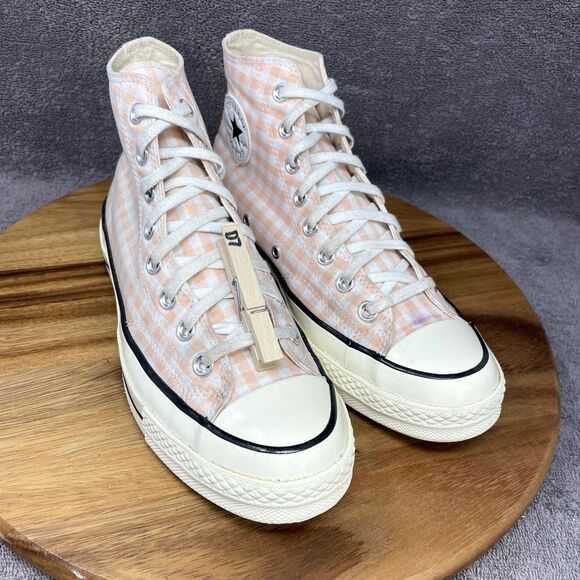 Converse Chuck Taylor 70 Pink Gingham Shoes Women's 9 Canvas High Top Checkered - Picture 8 of 8